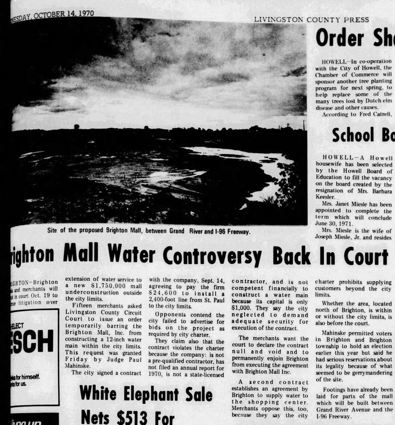 Brighton Mall - Oct 14 1970 Article (newer photo)